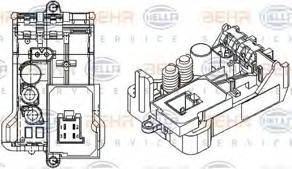 HELLA 5HL351029061 Регулятор, вентилятор салону