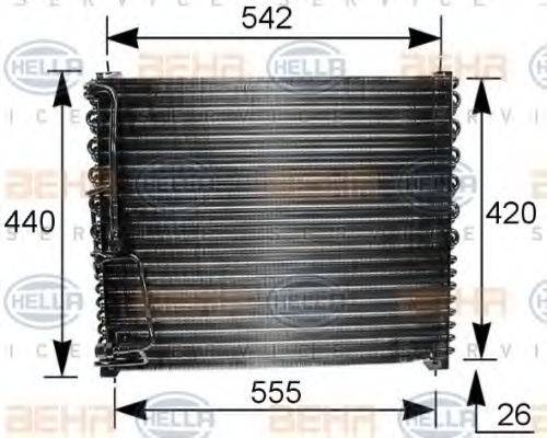 HELLA 8FC351035111 Конденсатор, кондиціонер