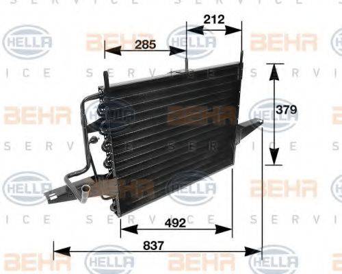 HELLA 8FC351035691 Конденсатор, кондиціонер