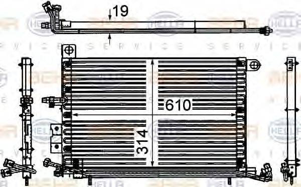 HELLA 8FC351037191 Конденсатор, кондиціонер