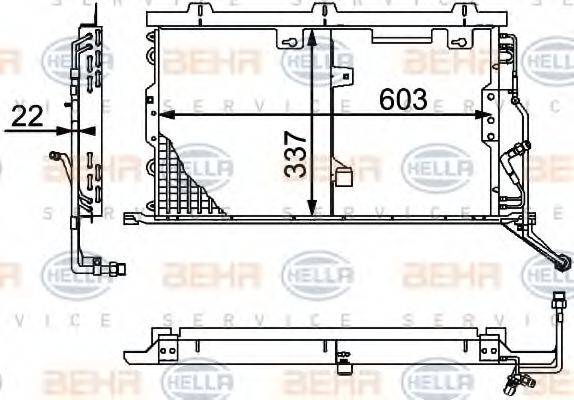 HELLA 8FC351037311 Конденсатор, кондиціонер