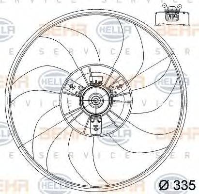 HELLA 8EW351039751 Вентилятор, охолодження двигуна