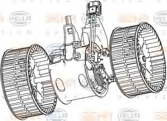 HELLA 8EW351040651 Вентилятор салону