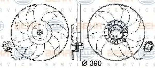 HELLA 8EW351041461 Вентилятор, охолодження двигуна