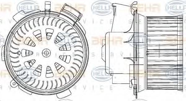 HELLA 8EW351041521 Вентилятор салону