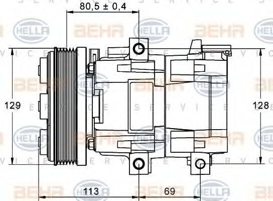 HELLA 8FK351113391 Компресор, кондиціонер