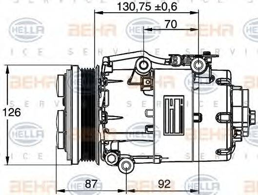 HELLA 8FK351113441 Компресор, кондиціонер