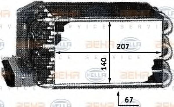 HELLA 8FV351210691 Випарник, кондиціонер