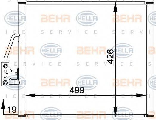 HELLA 8FC351300001 Конденсатор, кондиціонер