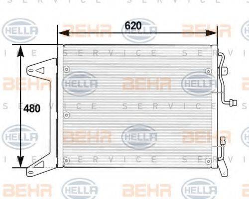 HELLA 8FC351300051 Конденсатор, кондиціонер