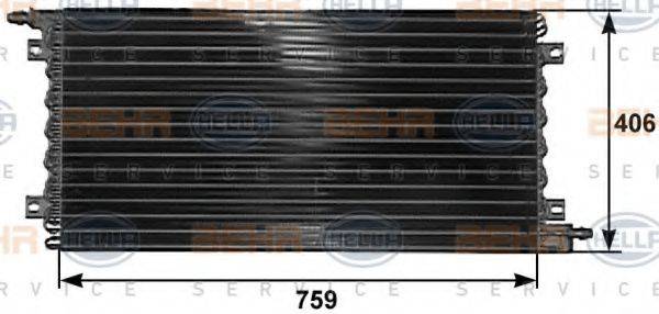 HELLA 8FC351300111 Конденсатор, кондиціонер