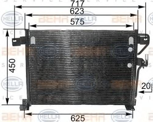 HELLA 8FC351300501 Конденсатор, кондиціонер