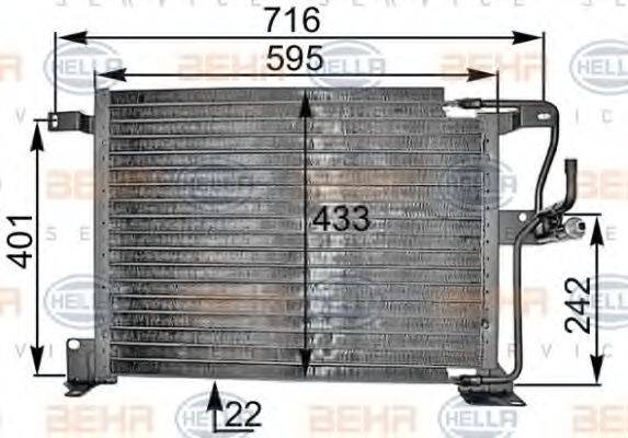 HELLA 8FC351300591 Конденсатор, кондиціонер