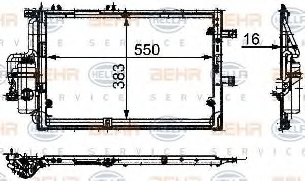 HELLA 8FC351300621 Конденсатор, кондиціонер