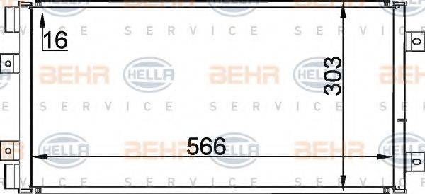 HELLA 8FC351300741 Конденсатор, кондиціонер