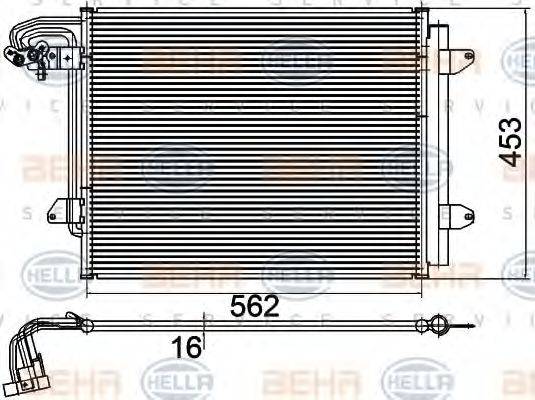 HELLA 8FC351301051 Конденсатор, кондиціонер