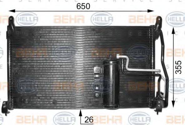 HELLA 8FC351301551 Конденсатор, кондиціонер