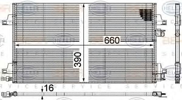 HELLA 8FC351301641 Конденсатор, кондиціонер