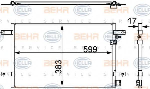 HELLA 8FC351302451 Конденсатор, кондиціонер