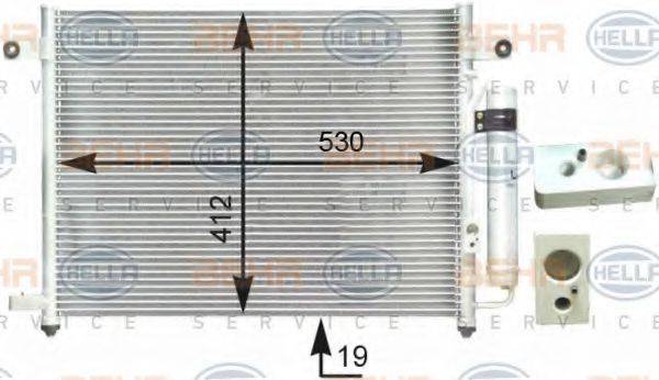 HELLA 8FC351302731 Конденсатор, кондиціонер