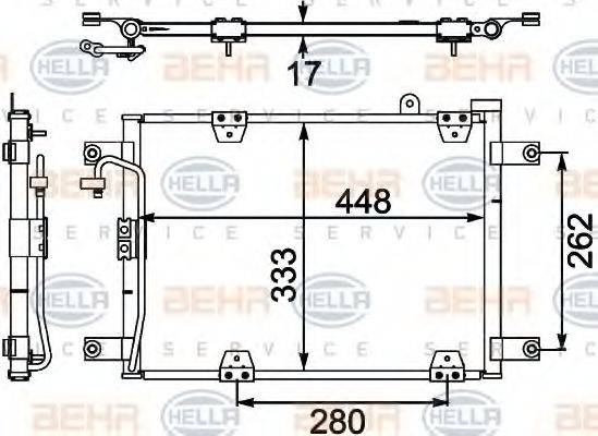 HELLA 8FC351303781 Конденсатор, кондиціонер