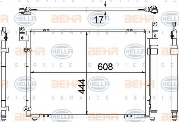 HELLA 8FC351304421 Конденсатор, кондиціонер