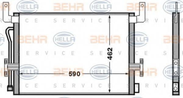 HELLA 8FC351306521 Конденсатор, кондиціонер