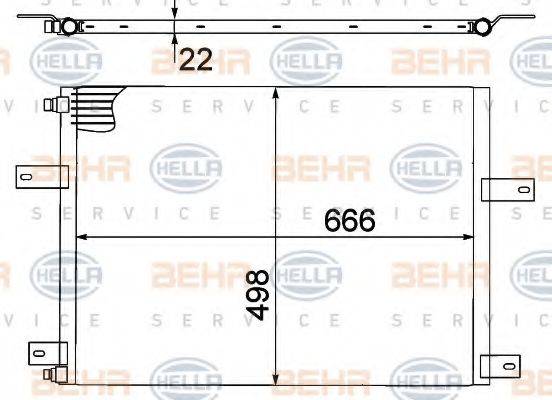 HELLA 8FC351307611 Конденсатор, кондиціонер