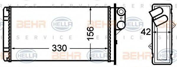 HELLA 8FH351308521 Теплообмінник, опалення салону