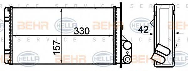 HELLA 8FH351308541 Теплообмінник, опалення салону