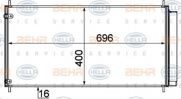 HELLA 8FC351310151 Конденсатор, кондиціонер