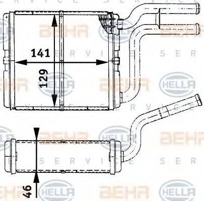 HELLA 8FH351312061 Теплообмінник, опалення салону