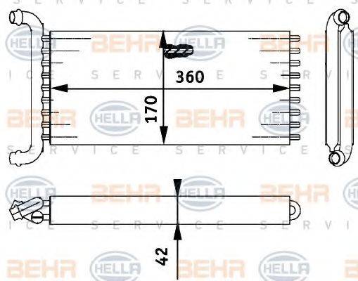 HELLA 8FH351312141 Теплообмінник, опалення салону