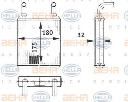 HELLA 8FH351312581 Теплообмінник, опалення салону