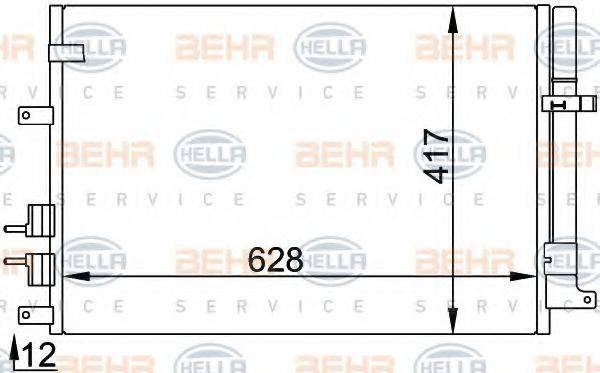 HELLA 8FC351318431 Конденсатор, кондиціонер