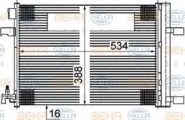 HELLA 8FC351319371 Конденсатор, кондиціонер