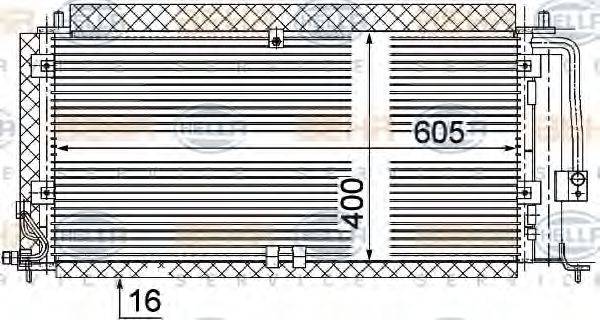 HELLA 8FC351319491 Конденсатор, кондиціонер