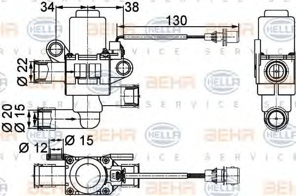 HELLA 9XL351328381 Регулюючий клапан охолоджувальної рідини