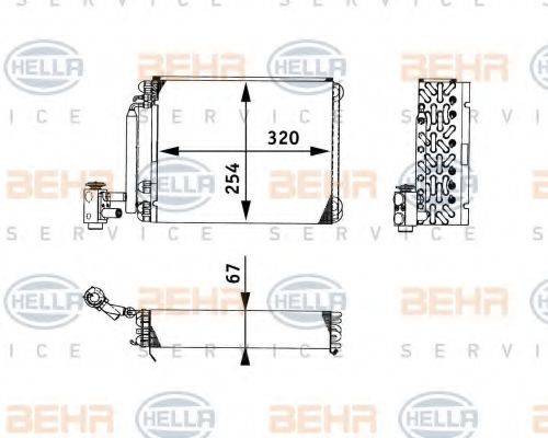 HELLA 8FV351330191 Випарник, кондиціонер