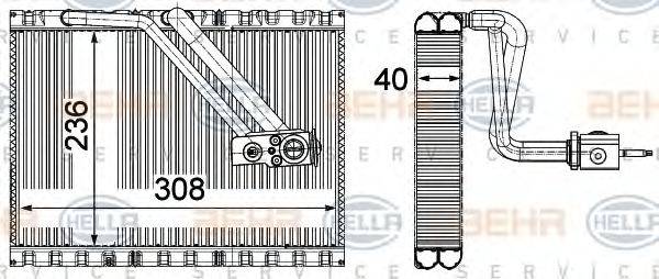 HELLA 8FV351331531 Випарник, кондиціонер