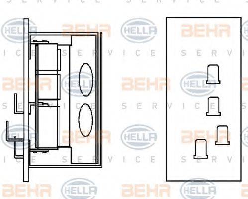 HELLA 9ML351332161 Опір, вентилятор салону