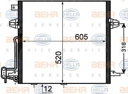 HELLA 8FC351343084 Конденсатор, кондиціонер
