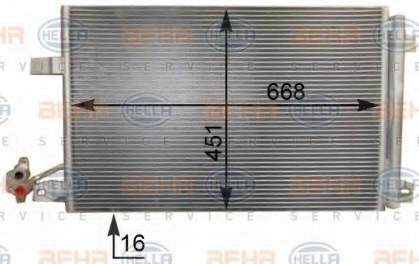 HELLA 8FC351343131 Конденсатор, кондиціонер