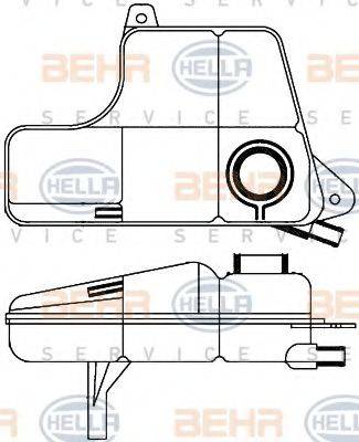 HELLA 8MA376704881 Компенсаційний бак, охолоджуюча рідина