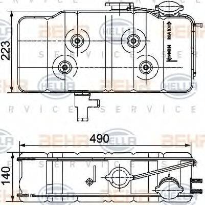 HELLA 8MA376705211 Компенсаційний бак, охолоджуюча рідина