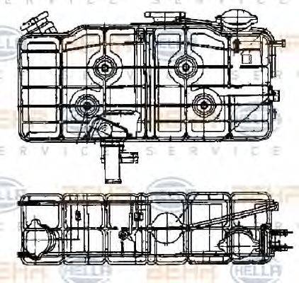 HELLA 8MA376705221 Компенсаційний бак, охолоджуюча рідина