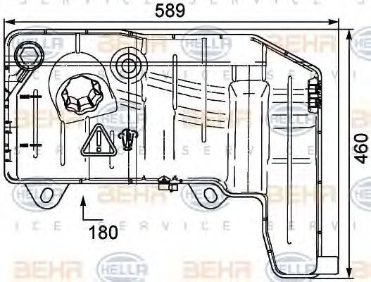 HELLA 8MA376705511 Компенсаційний бак, охолоджуюча рідина