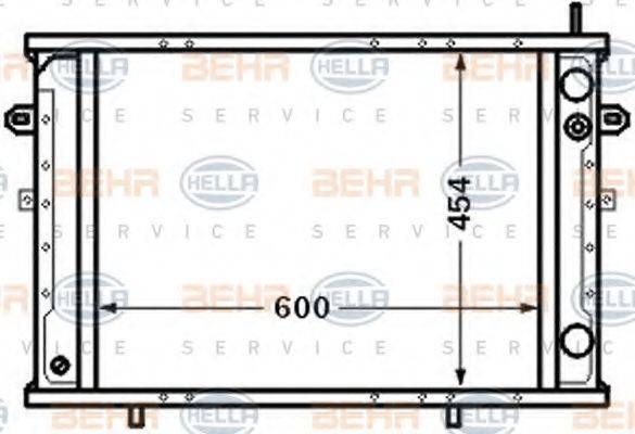 HELLA 8MK376705661 Радіатор, охолодження двигуна