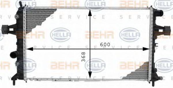 HELLA 8MK376710331 Радіатор, охолодження двигуна