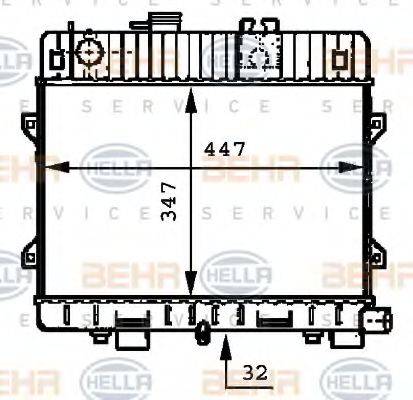 HELLA 8MK376717191 Радіатор, охолодження двигуна